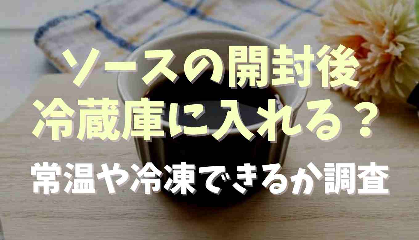 ソースは開封後に冷蔵庫に入れるの？ソース 開封後 半年 | 常温保存や冷凍できるか調査