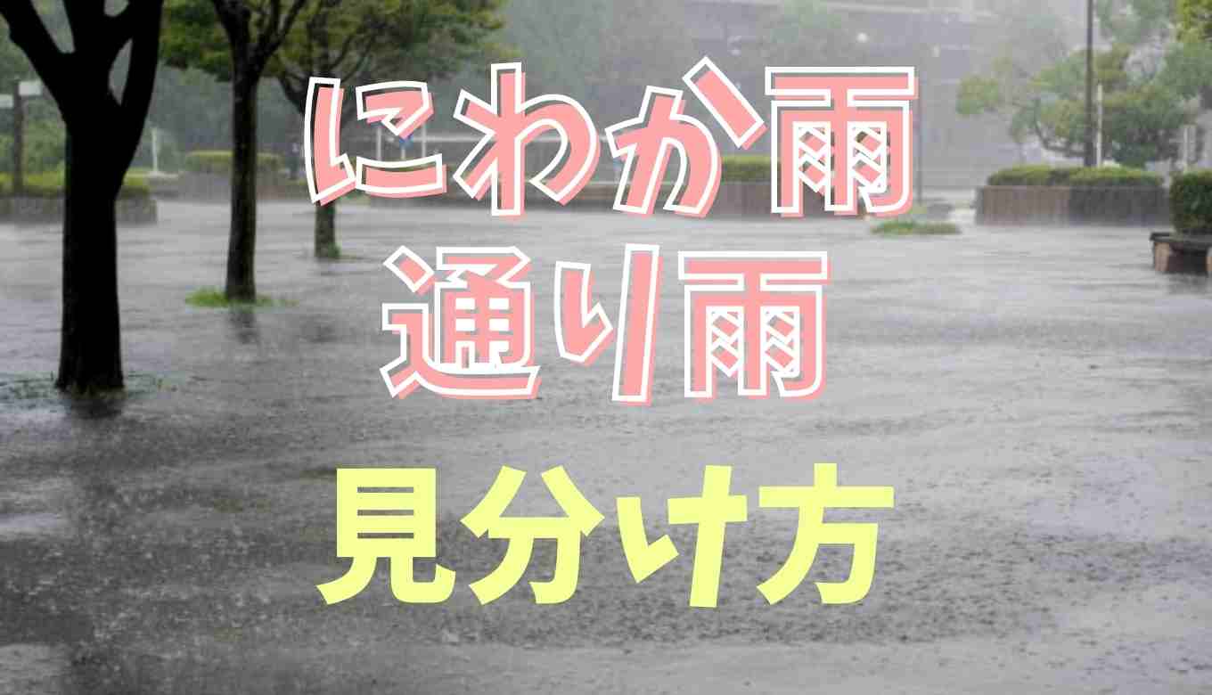 にわか雨と通り雨の違いは？にわか雨 とは | 見分け方のポイントも